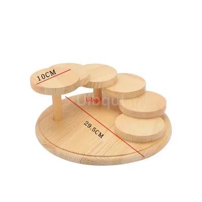Japanese wooden wood Cuisine Sushi Bridge Boats Pine Creative Sushi Sashimi plate Platter Sushi Tableware Decoration Ornament