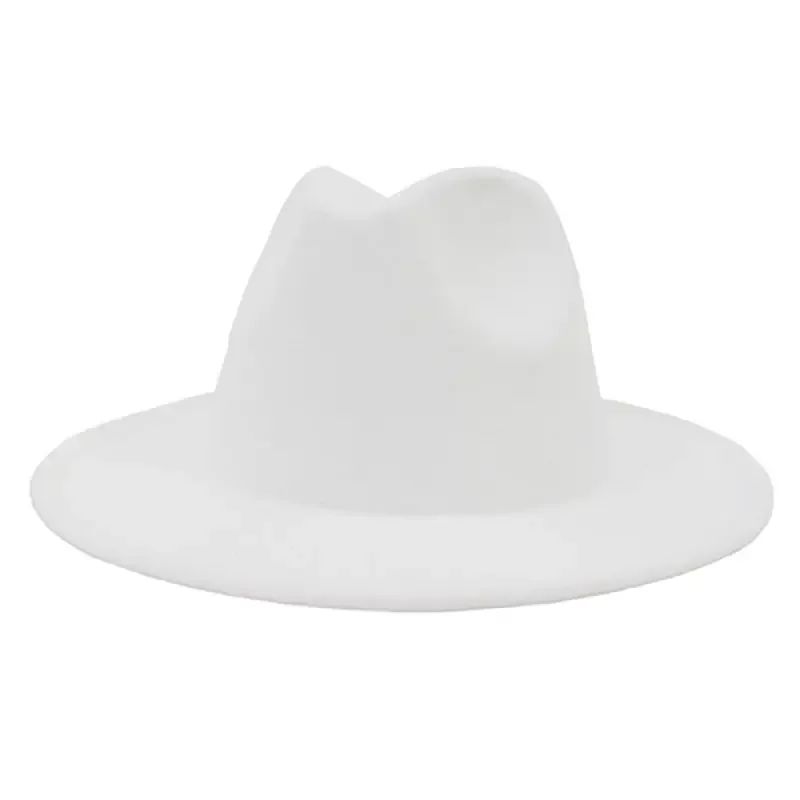 Chapéu Fedora de Feltro de Lã Novo para Mulheres e Homens, Elegante para Outono Inverno, Chapéus de Inverno para Senhoras e Cavalheiros, Casamento, Igreja, Jazz, 55-60CM Gorros