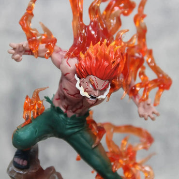 Naruto Might Guy Figura Dez Anos de Shinobi Anime Action Figure Com Luz Imortal Modelo Sentado Coleção Brinquedo de Presente Pvc
