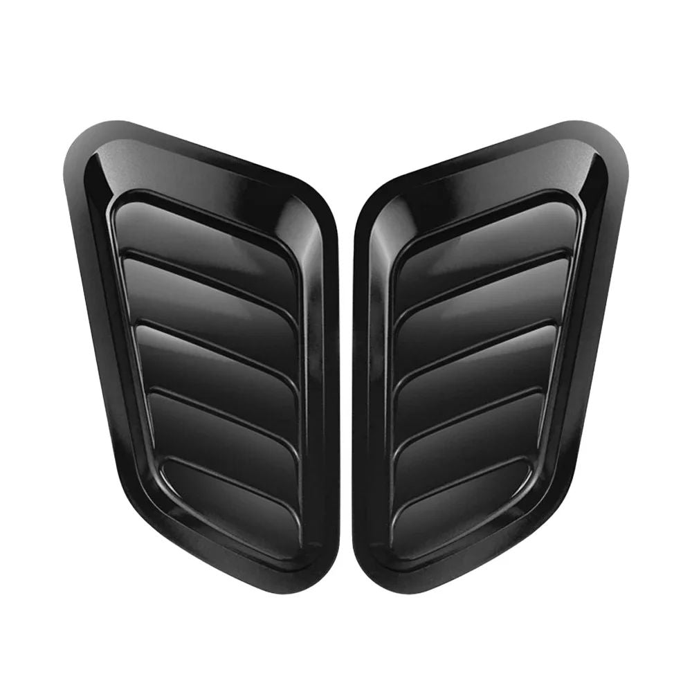 2PCS Car Hood Tuning Decoration Stickers Universal Air Intake Auto Hood Scoop Bonnet Vent Cover Carbon Fiber Decoration Styling