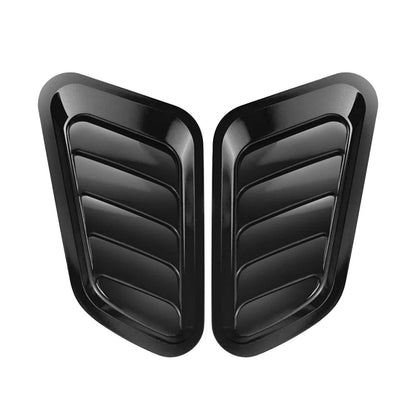 2PCS Car Hood Tuning Decoration Stickers Universal Air Intake Auto Hood Scoop Bonnet Vent Cover Carbon Fiber Decoration Styling