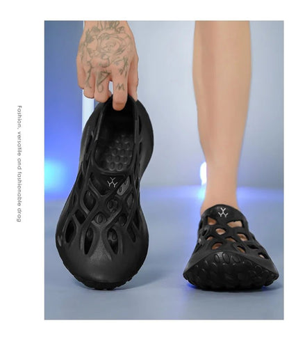 Summer Men Sandals Light EVA Men's Casual Shoes Hole Shoes Clogs Lovers Home Garden Outdoor Male Beach Flat Slippers Big Size