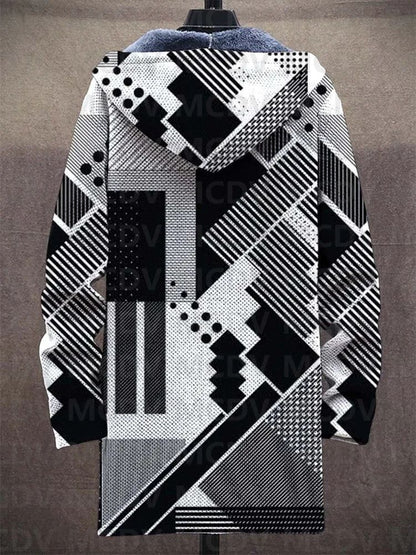 Men's Plush Thick Loose Long-Sleeved Coat Cardigan Fleece Overcoat Thick Warm Jacket