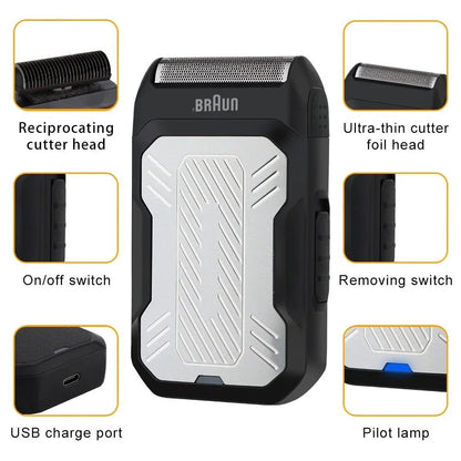 Original Fang Braun M606 Electric Razor Professional Shaver Portable Shaving Machine Mini Beard Trimmer Razor Shaver for Men