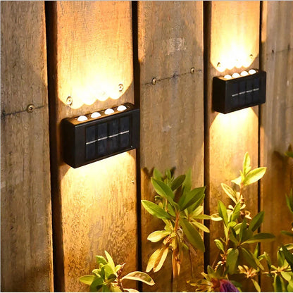 LED Solar Light Outdoor Waterproof Wall Lamp Up And Down Luminous Lighting for Garden Street Landscape Balcony Decor 1~4pcs