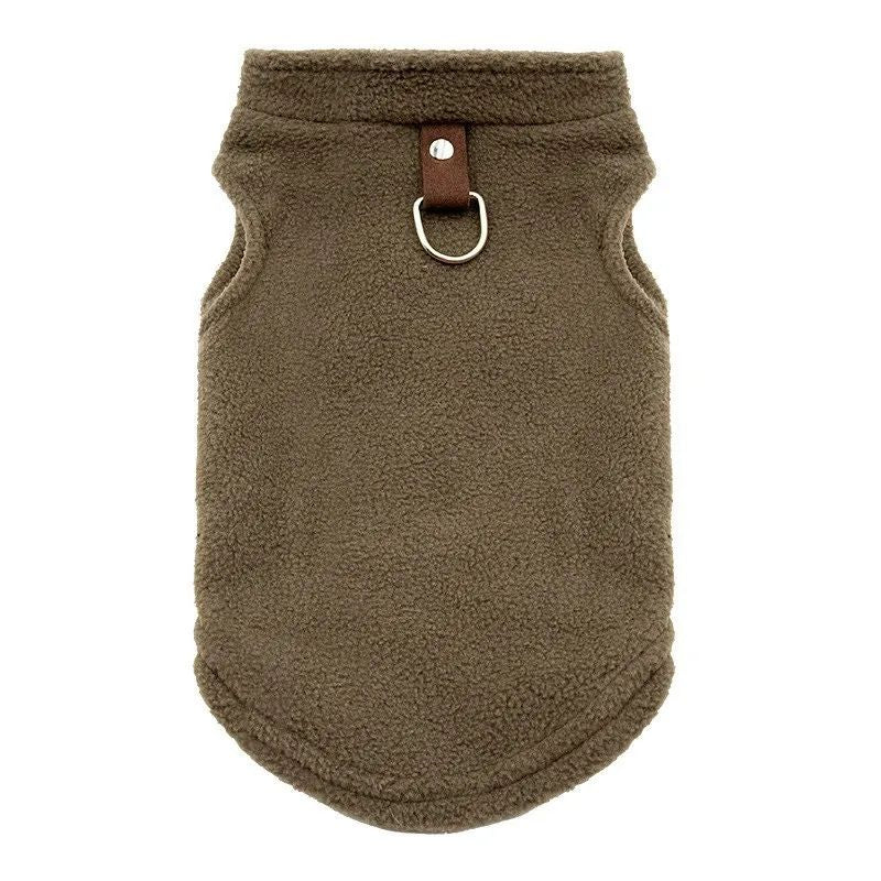 Roupa de Cachorro da Moda Outono e Inverno Roupa de Estimação Pequena Engrossar Quente Cor Sólida Moletom de Duas Pernas com Capuz Produtos Casuais para Pets