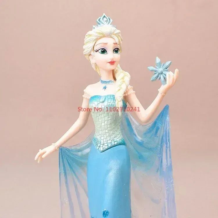 2025 20cm Disney Personagem Frozen Elsa Anna Branca de Neve Rapunzel Boneco de Resina Anime Decoração Modelo Coleção Menina Brinquedos Presente Infantil