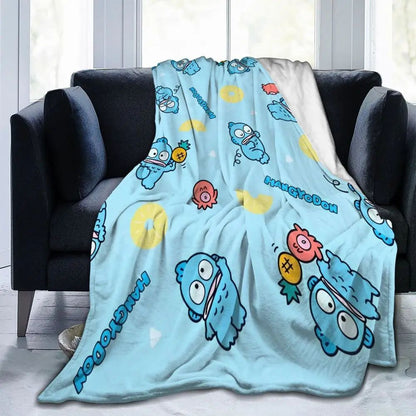 Manta Super Macia para Viagem e Escritório, Hangyodon, Fofa, Cobertor de Lançamento, Colcha de Flanela para Decoração de Casa, Capa Confortável para Sofá e Cama
