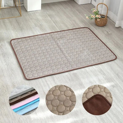 Almofada de resfriamento para cães Tapete de verão para cães Gatos Cobertor Sofá Respirável Cama para cães Tapete de verão para cachorros Capa para assento de carro Suprimentos para animais de estimação