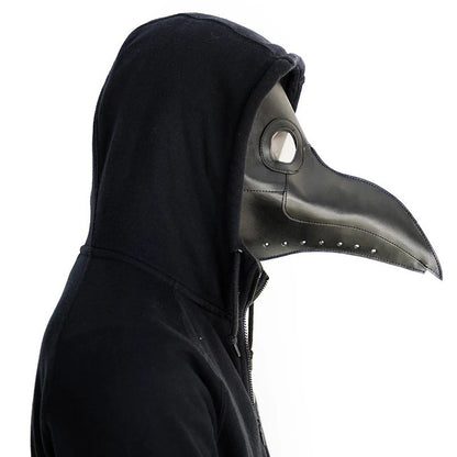New Funny Medieval Steampunk Plague Doctor Bird Mask Latex Punk Cosplay Masks Beak Adult Halloween Event Cosplay Props Black