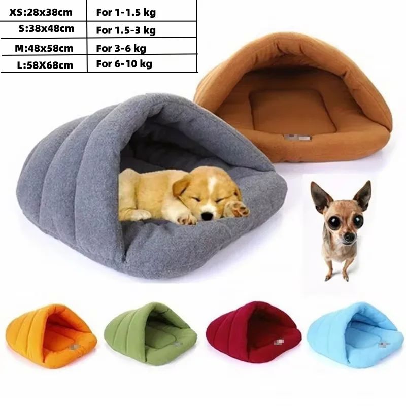 Cama de Casinha para Cães Pequenos Gatos Inverno Quente Caminhas para Cães Cavernas Ninhos Moda Chinelos em Forma de Canil para Cães Suprimentos para Animais de Estimação