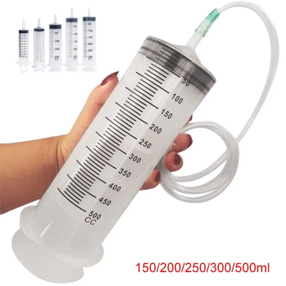 1 seringa de grande capacidade de 150ml-500ml, bomba reutilizável, medição, tubo de 1,3m, alimentação, tinta, seringa grande, nutrientes hidropônicos