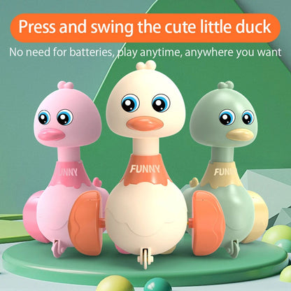 Baby Toy Cars Toddler Swing Press and Go Cute Duck Car Educational Toys for Boys Girls Pull Back Cars Toy Children Xmas Gifts