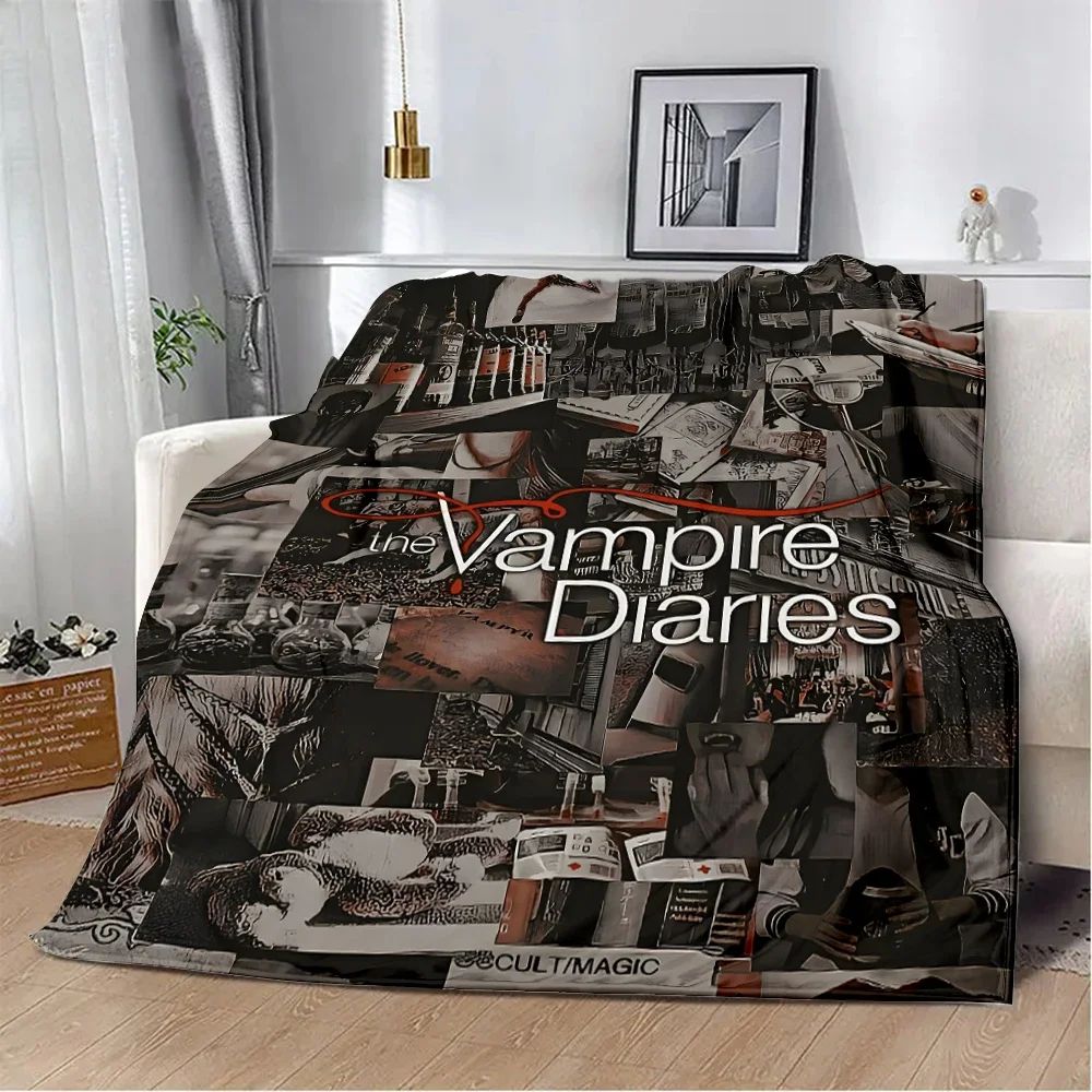 Damon Salvatore The Vampire Diaries Printed Blanket Picnic Blankets Warm Blanket Soft and Comfortable Blanket Home Travel Gift