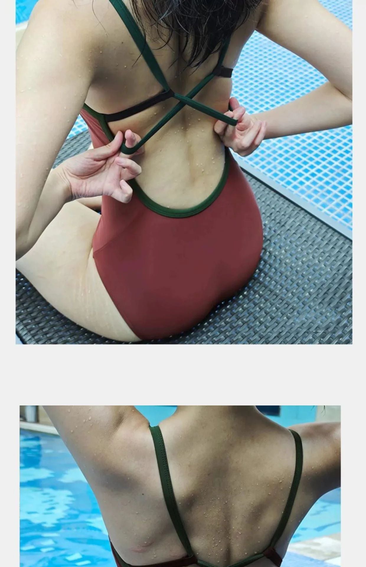 Bikini Set Speed Competition Swimsuit White Enhancing Professional Sport Double Layer with Chest Pad New Summer Style