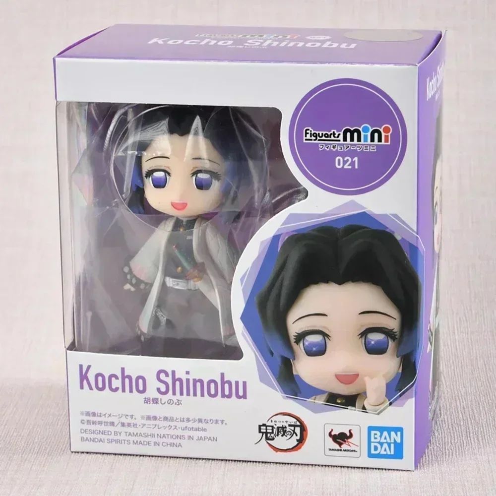 Em estoque Bandai Figuarts 100% original mini Demon Slayer Shinobu Kocho & Kamado Tanjirou Uzui Tengen Nezuko Anime Figure Toys WY