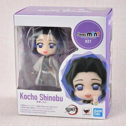 Em estoque Bandai Figuarts 100% original mini Demon Slayer Shinobu Kocho & Kamado Tanjirou Uzui Tengen Nezuko Anime Figure Toys WY