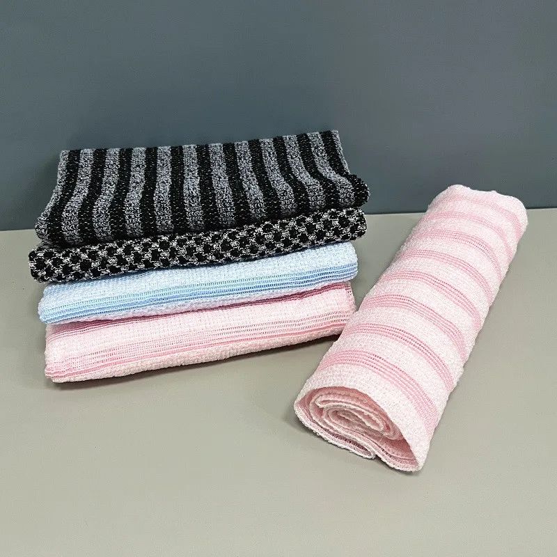 Exfoliating Washcloth Back Scrubber for Shower for Men Silver-ion Multi-Function Foam Bath Towel Ultra-Long Exfoliating Towels