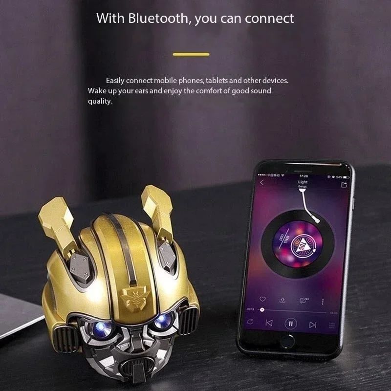 Alto-falantes Bluetooth Bumblebee Transformers Novo Desenho Animado Criativo Sem Fio Cartão Mini Externo Pequeno Acústica Megafone Echo Dot