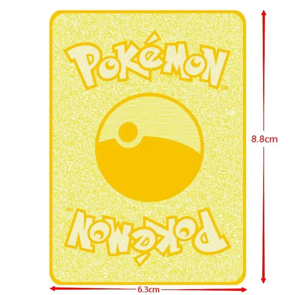 Pokémon 183200 Pontos Alto HP Cartas de Metal Douradas Pretas Inglês Francês Vmax Mega GX Coleção de Cards Charizard Pikachu Mewtwo