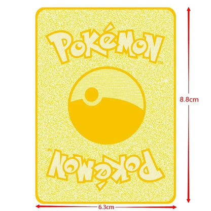 Pokémon 183200 Pontos Alto HP Cartas de Metal Douradas Pretas Inglês Francês Vmax Mega GX Coleção de Cards Charizard Pikachu Mewtwo
