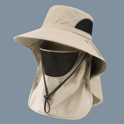 Outdoor UV Protection Bucket Hat – Sun Hat with Neck Flap for Hiking, Fishing & Camping