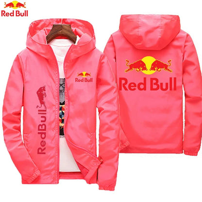 Red Bull's New Fashionable Sports Jacket with Comfortable Bicycle Fabric and Fashionable Zipper Outdoor Cycling Combination