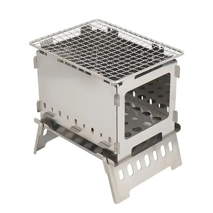 Home Electric Outdoor Folding Card Stove Grill Camping Windproof Incinerator Portable Charcoal Fire Wood Fire Grill