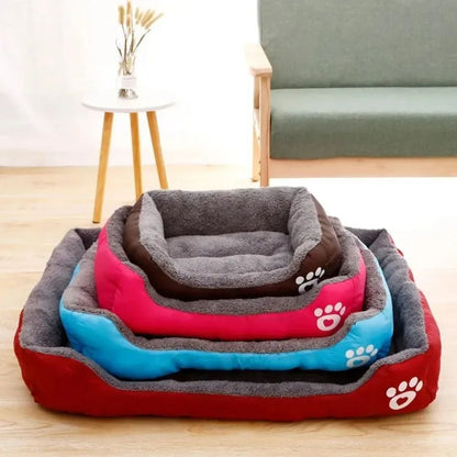 Ninho Quadrado Grande Cama para Cães de Grande Porte S-3XL Cama para Cães Pequenos e Médios Ninho de Fleece Macio Sofá-Cama Grande para Cães Casa de Gatos Quente de Inverno para Animais de Estimação