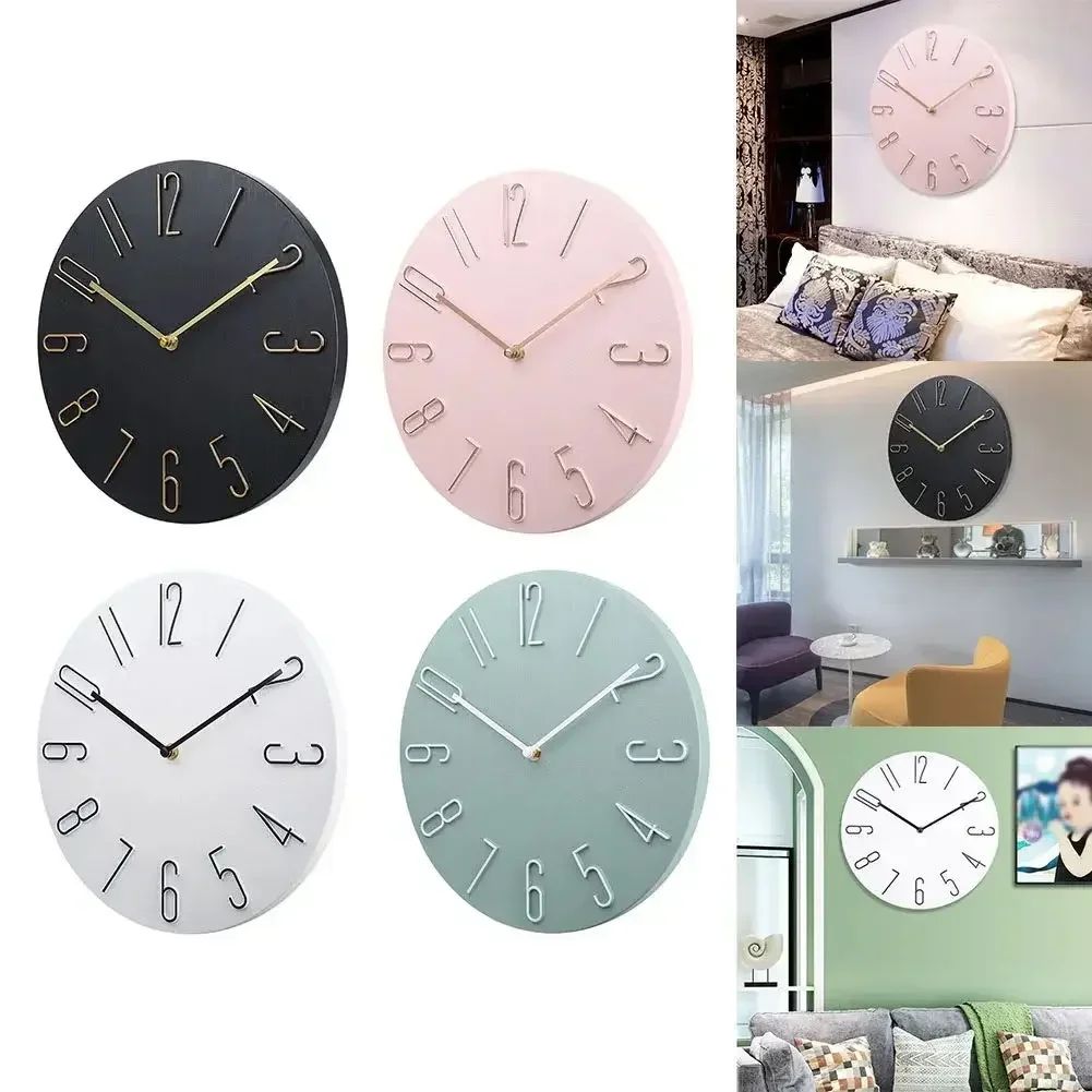 Wall clock living room household hanging fashion clock light luxury modern simple creative hanging wall ultra-quiet minimalist