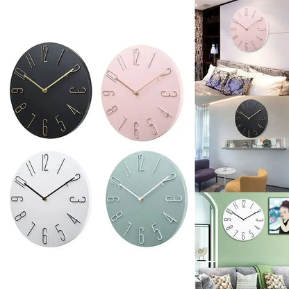 Wall clock living room household hanging fashion clock light luxury modern simple creative hanging wall ultra-quiet minimalist