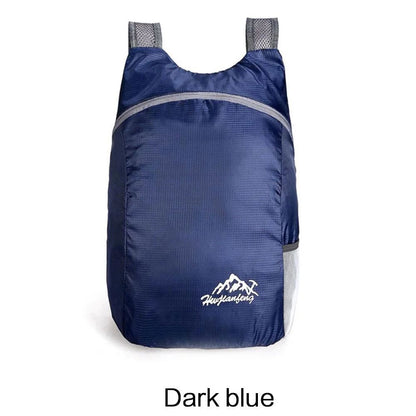 Mochila Esportiva Dobrável Impermeável Ultrafina Portátil Leve para Viagem, Adequada para Camping, Corrida, Fitness