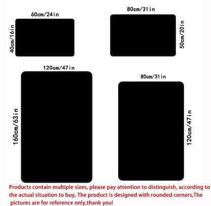 3D Desert Crack Water Fire Design Rug Non-Slip Machine Washable Carpet Fashion Bedroom Living Room Beach Style Floor Mat