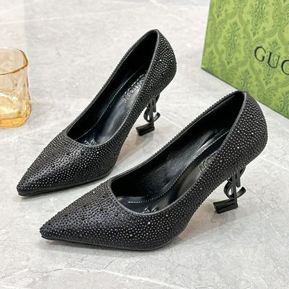 Summer High Heels Luxury Shoes for Women Pumps Elegant Pointed Toe Slingbacks High Heels Spring Fashion Zapatos De Mujer