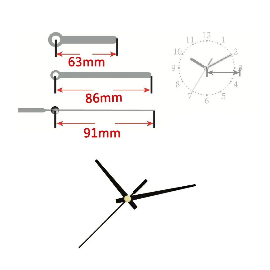 Silent Non-ticking Clock Movement Mechanism Motor Battery Operated Clockwork for DIY Wall Repair Replacement Kits (with Hands)