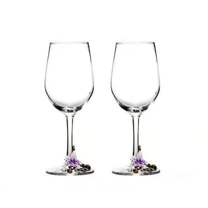Taças de Cristal Criativas com Esmalte para Champagne Conjunto de Taças de Luxo Taças de Vinho Taça Vintage para Beber