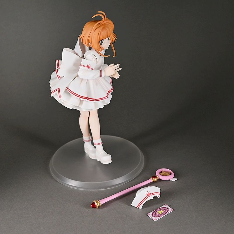 Boneco PVC Anime Cardcaptor Sakura Quente - Kinomoto Sakura Colecionável Decoração de Mesa Modelo Estátua Presente de Aniversário