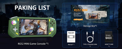 RG52 Mini Retro Handheld Game Console EmuELEC System 22000+ Games WIFI 5.5 Inch IPS Screen Video Player Game Console Boy Gifts