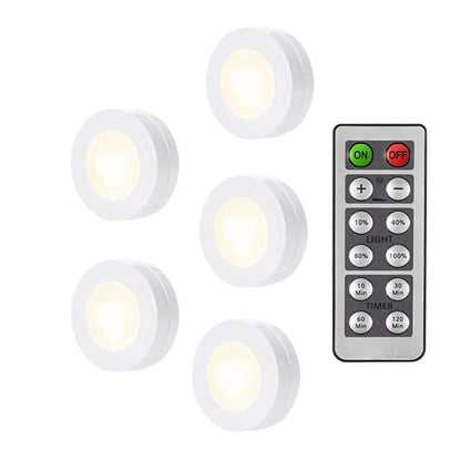 Luzes de LED Sem Fio com Controle Remoto Dimerizável a Pilha para Cozinha, Armário e Guarda-Roupa
