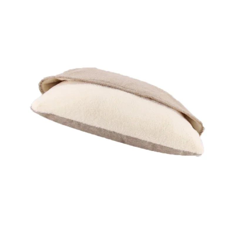 Cama para Animais de Estimação Lavável e Resistente à Mordida - Almofada de Pelúcia Removível Quente de Inverno para Cães Grandes e Gato Saco de Dormir para Pets