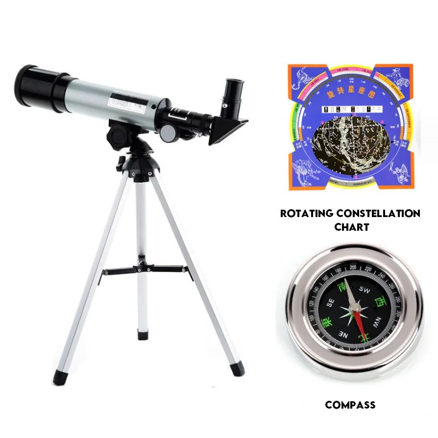 Telescópio Profissional Astronômico HD com Zoom 90X Poderoso Monocular de Longo Alcance Binóculos Espacial Portátil para Lua Presentes para Crianças