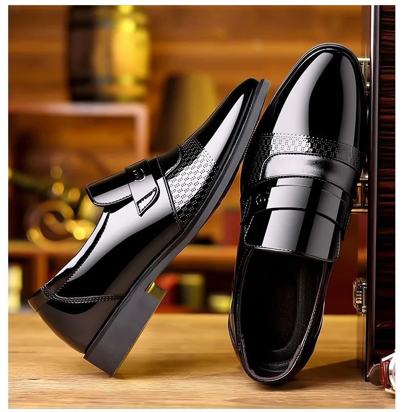 Luxury Mens Leather Shoes Retro Carved Lace-up Brogue Oxford Wedding Men Dress Shoes Male Formal Business Gentleman Office Shoes