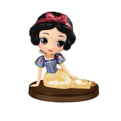 Bandai Original Disney Anime Figure Vilão Sentado Boneca Versão Q Brinquedos Infantis Decoração de Casa Modelo de Aniversário de Menina Presente de Brinquedo Fofo