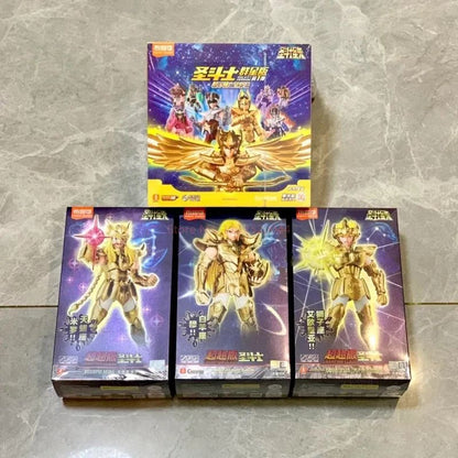 Kit de Bonecos Articulados Saint Seiya Blk Blokees Originais - Touro Pégaso Sagitário Brinquedos de Anime Colecionáveis Montados Presente de Aniversário