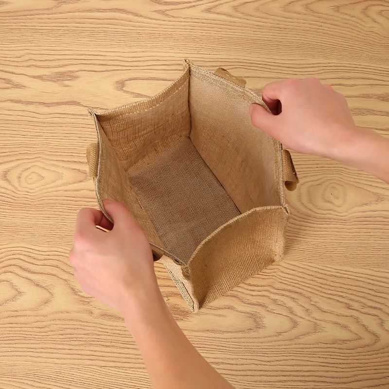 Bolsa feminina de juta, sacola de compras de grande capacidade, bolsa de viagem, bolsa masculina aberta