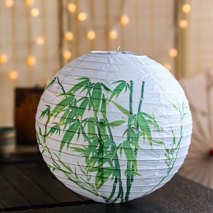 12Inch Printed Flower Round Chinese Paper Lanterns Birthday Wedding Decor Craft DIY Festival Lantern Party Supplies