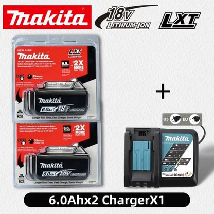 Bateria Makita 100% Original, bateria recarregável 18V 6.0Ah, substituindo Makita BL1830B L1840B L1850B L1860B, bateria para ferramenta elétrica