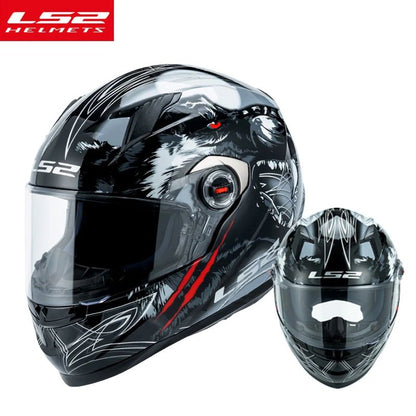 Capacete de motocicleta LS2 FF358 Capacete integral LS2 Draze para homens e mulheres Capacete de corrida de moto com casco de ABS Cascos Para Moto Aprovado pela ECE