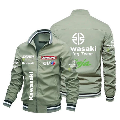 2025 Hot Selling Kawasaki Men's Cycling American Racing Hoodie Jacket Motorcycle Jacket Loose Casual Plus Size Men's Racing Jack