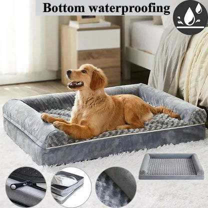 Cama para Cachorro de Luxo de Alta Qualidade Colchonete Ninho para Gato Confortável e Removível Aplicável a Filhotes Cães de Médio a Grande Porte Gatos Suprimentos de Cama Macia para Animais de Estimação